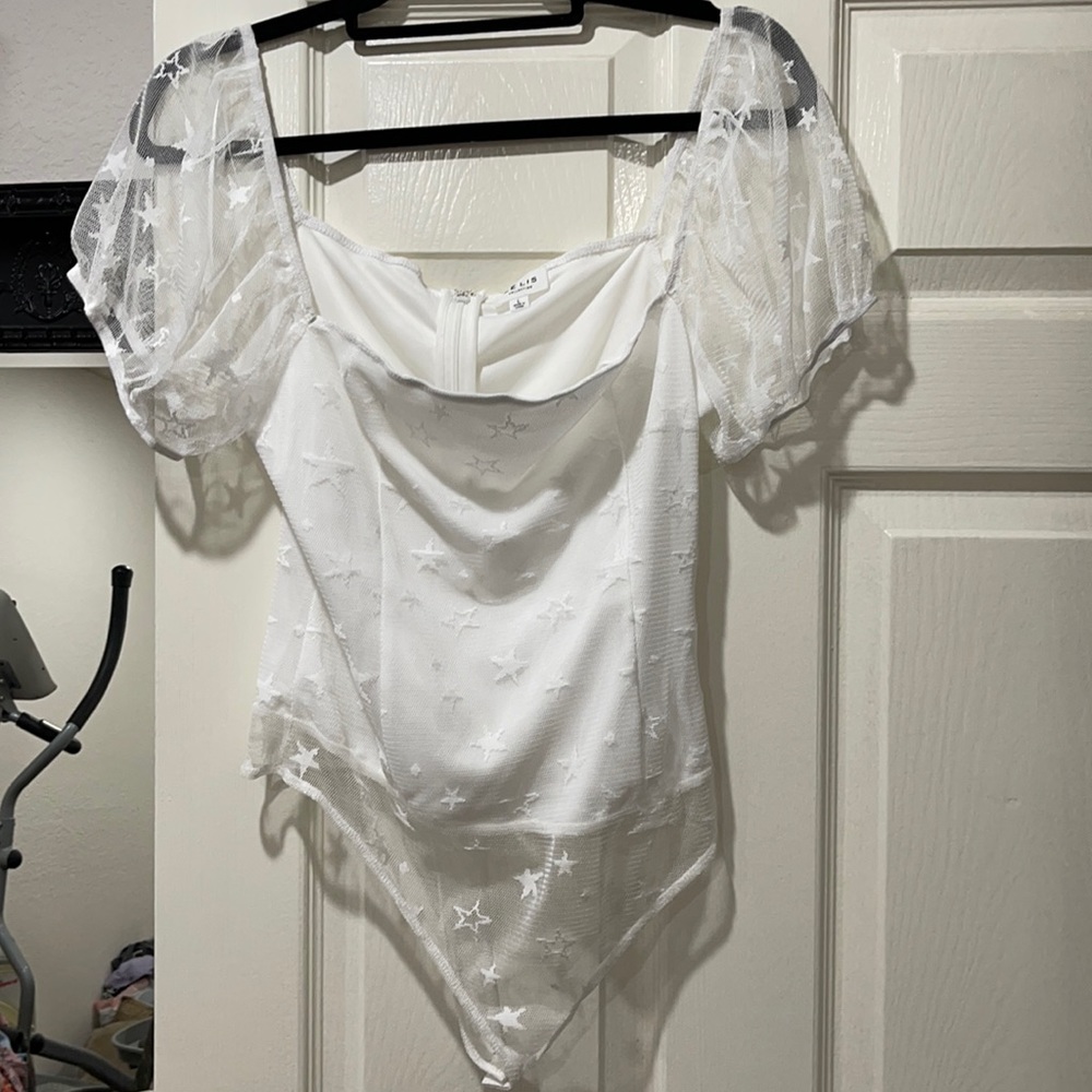 White bodysuit with Stars